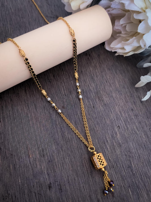 Umbrella's Diamond Gold Mangalsutra for Women – Timeless Traditional Jewelry in 22K Gold Coated