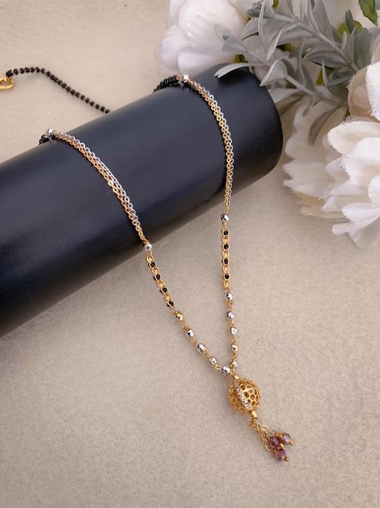 Umbrella's Diamond Gold Mangalsutra for Women – Timeless Traditional Jewelry in 22K Gold Coated