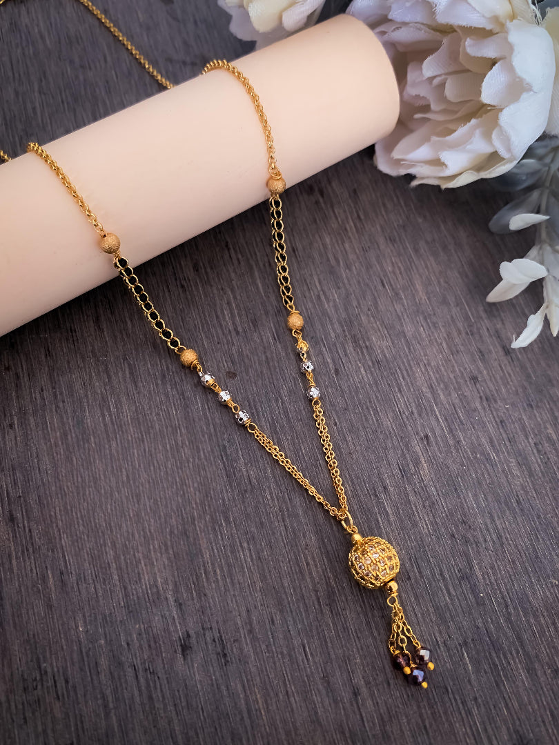 Umbrella's Diamond Gold Mangalsutra for Women – Timeless Traditional Jewelry in 22K Gold Coated