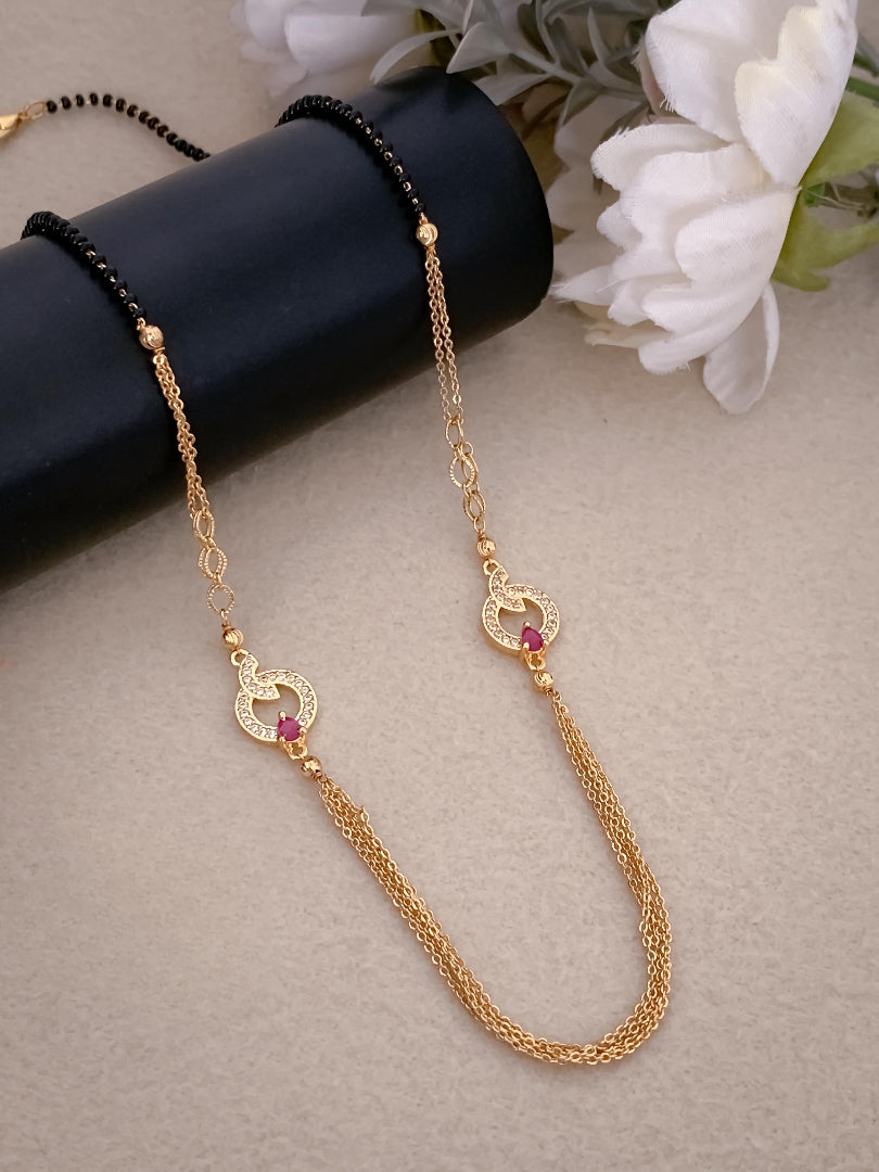 Umbrella's Diamond Gold Mangalsutra for Women – Timeless Traditional Jewelry in 22K Gold Coated