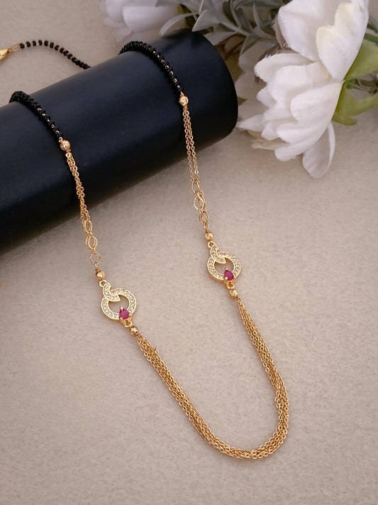 Umbrella's Diamond Gold Mangalsutra for Women – Timeless Traditional Jewelry in 22K Gold Coated