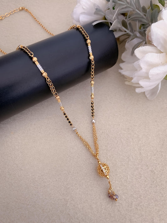 Umbrella's Diamond Gold Mangalsutra for Women – Timeless Traditional Jewelry in 22K Gold Coated