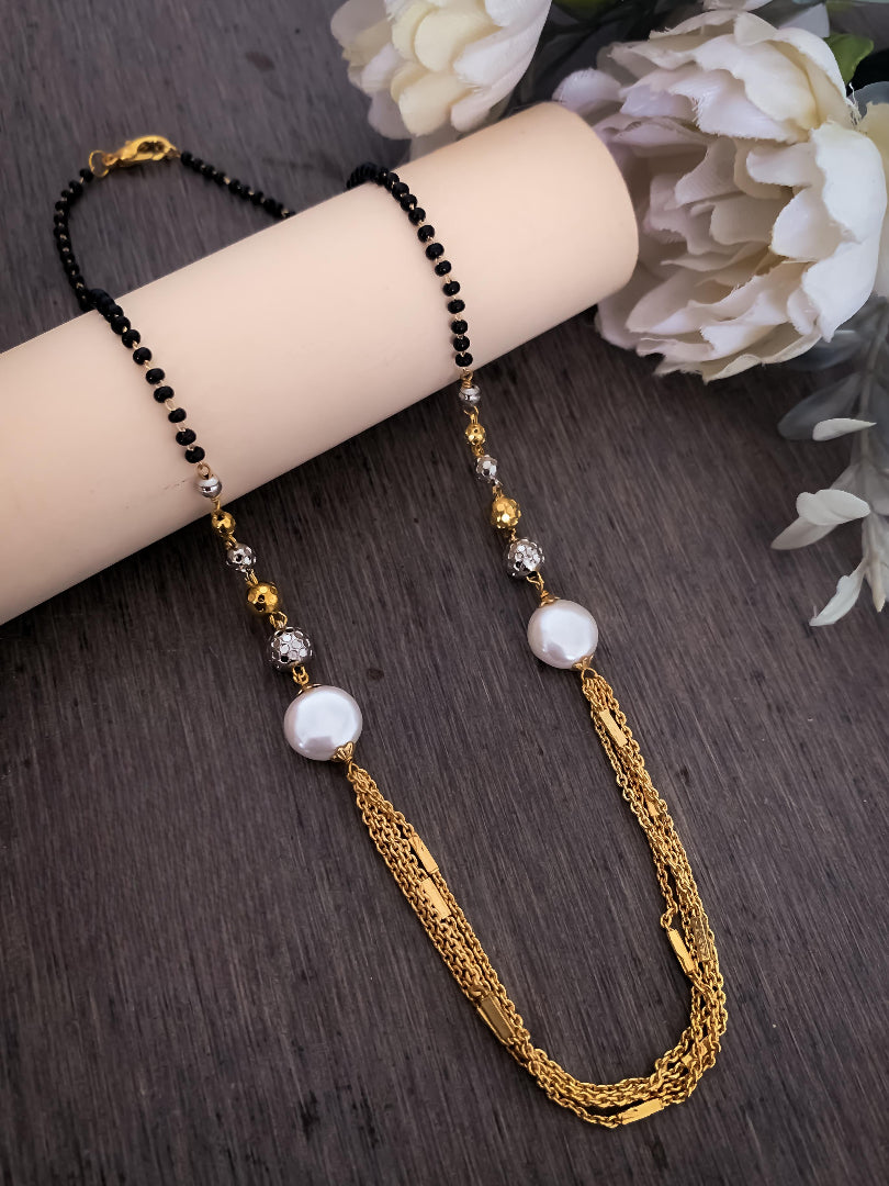 Umbrella's Diamond Gold Mangalsutra for Women – Timeless Traditional Jewelry in 22K Gold Coated