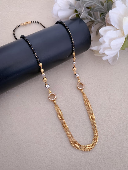 Umbrella's Diamond Gold Mangalsutra for Women – Timeless Traditional Jewelry in 22K Gold Coated