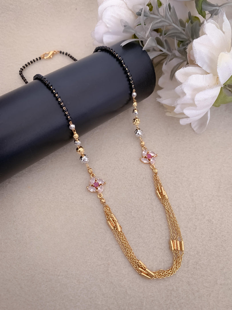 Umbrella's Diamond Gold Mangalsutra for Women – Timeless Traditional Jewelry in 22K Gold Coated