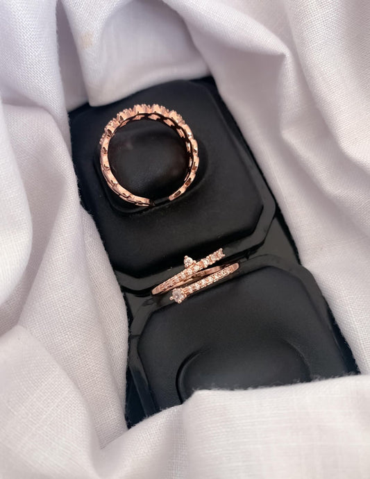 Gold Pleted Elegant Adjustable Ring for Women – Customizable Fit, Timeless Beauty