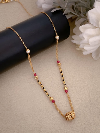 Umbrella's Diamond Gold Mangalsutra for Women – Timeless Traditional Jewelry in 22K Gold Coated